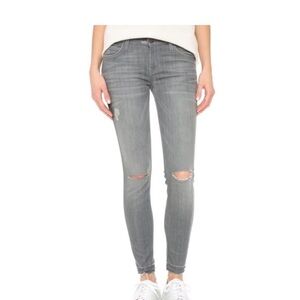 Current/Elliott Women's Distressed Gray Ankle Skinny Jeans
